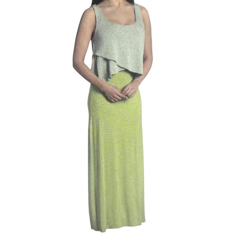 Chelsea & Theodore Coral Pink Striped Sleeveless Maxi Dress XL Relaxed Summer Fi - Picture 11 of 11
